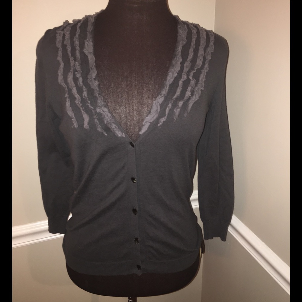 J Crew women’s cardigan sweater size S ruffles